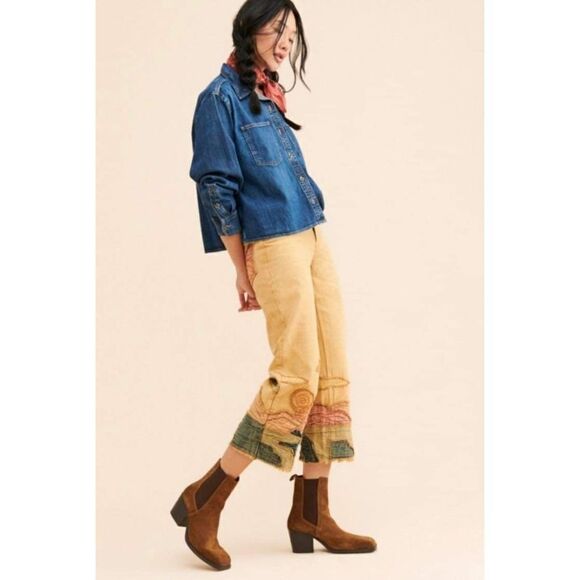 New Free People Golden Vibes Jeans Size 26 - Picture 3 of 12